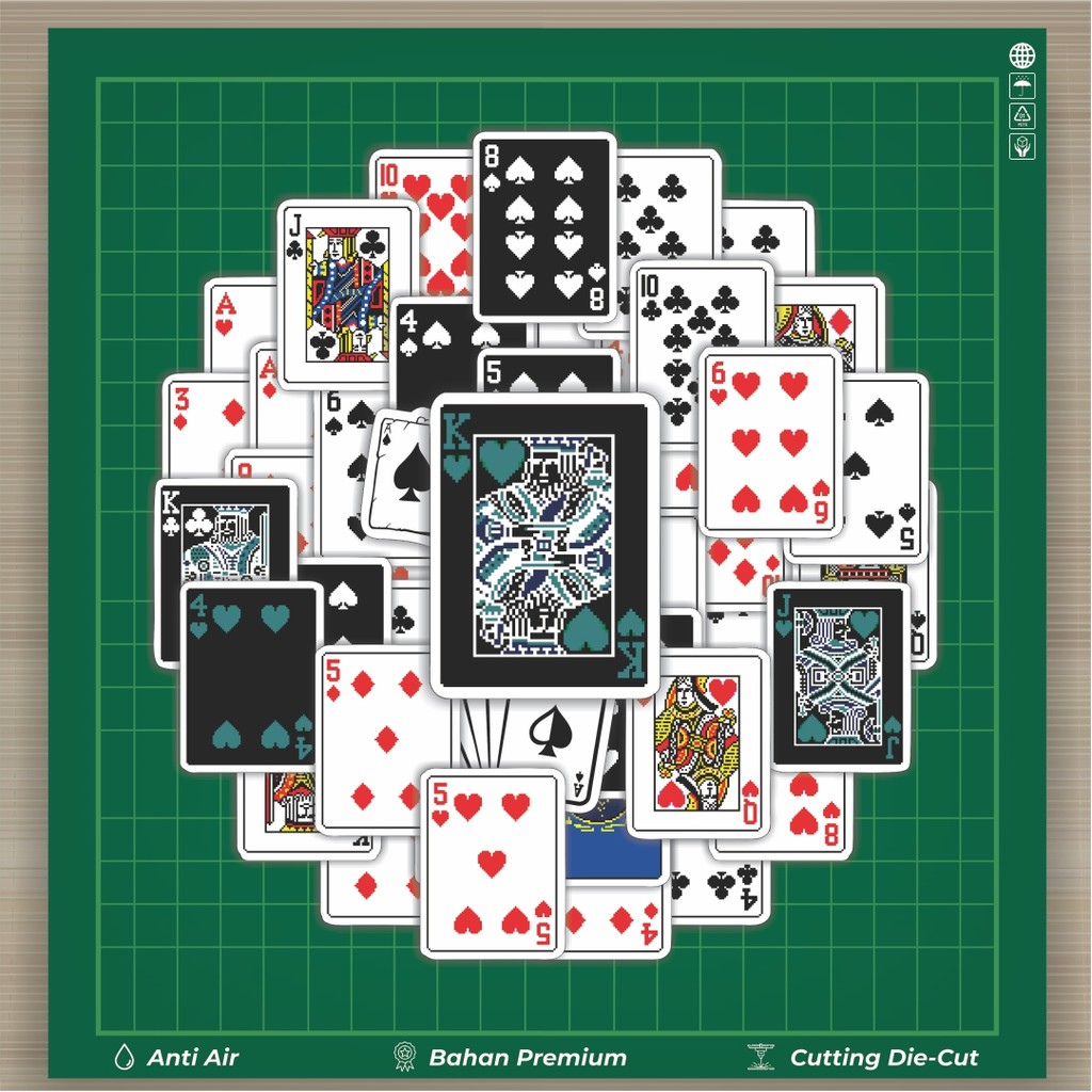 

HOT 50 PCS STIKER Stiker Kartu Poker V5 Stiker Fashion Cars Decal Dingin Kartu Album Custom Vinyl Anti Air- Sticker Aesthetic Buku Journal Koper Casing HP Tablet Laptop Helm Motor Botol Minum