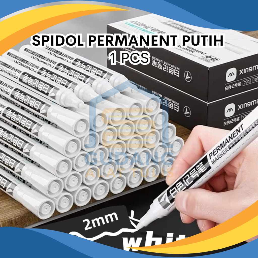 

SPIDOL PERMANENT TINTA WARNA PUTIH PER PCS