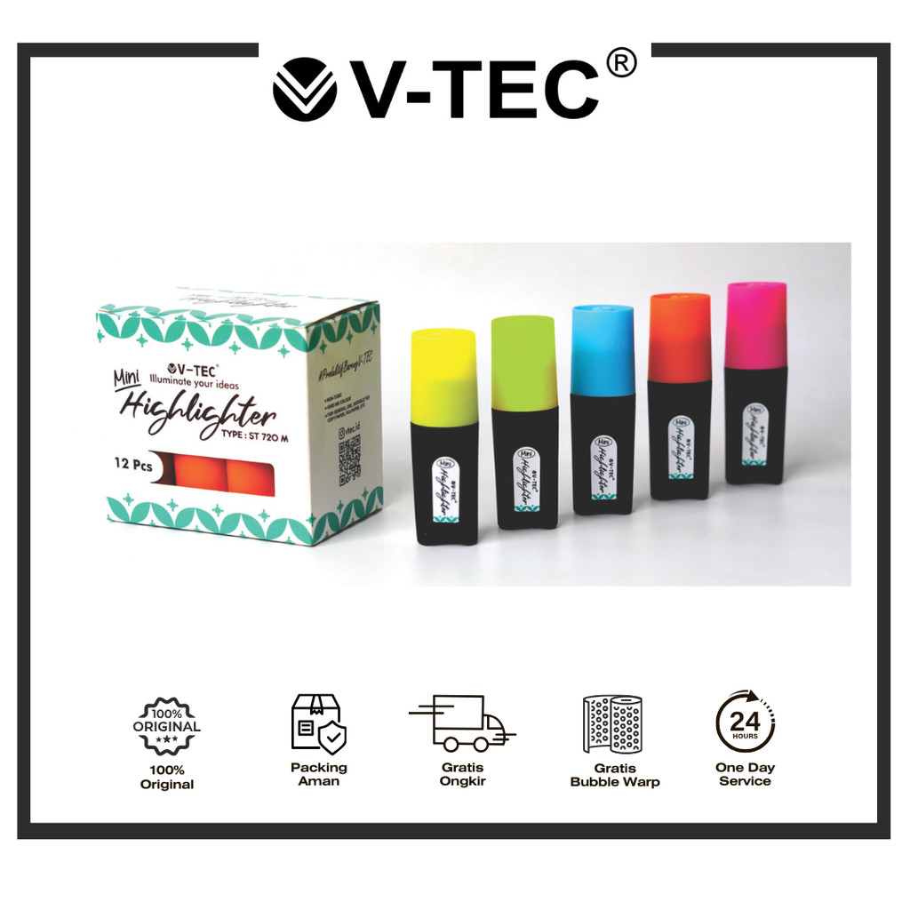 

V-TEC HIGHLIGHTER STABILO ST 720M BIRU // KUNING // ORANGE // HIJAU // PINK PCS