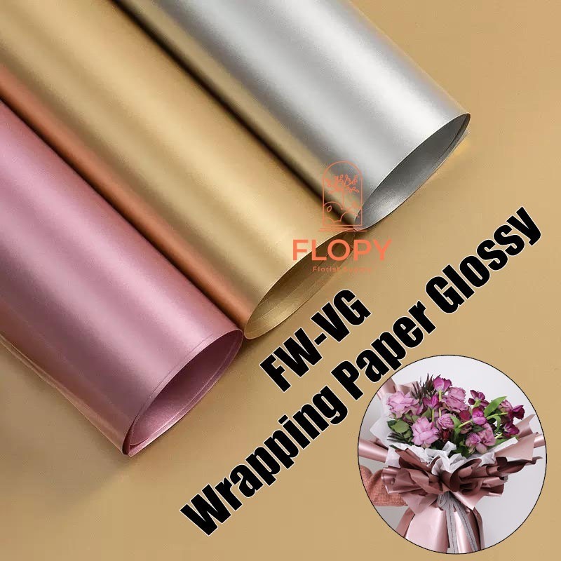 

[ 5 lembar ] FW-VG Wrapping Paper Glossy / Cellophane Wrapping Glossy - FLOPY