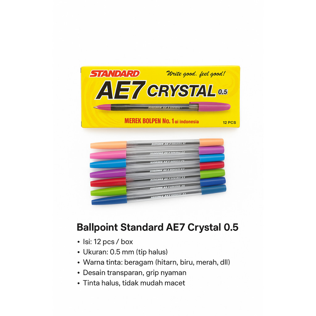 

Ballpoint Standard Ae-7 Crystal - Black