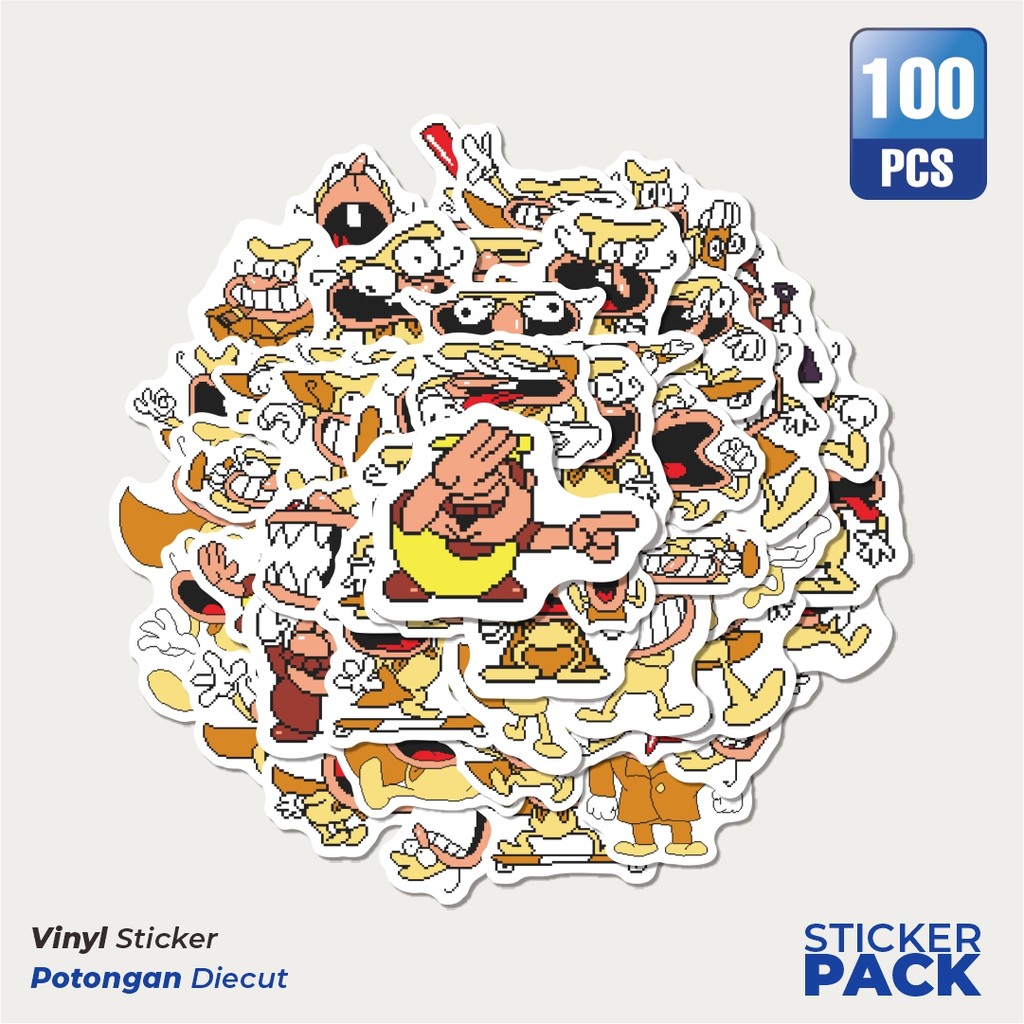 

MURAH 100 PCS Stiker Pizza Tower V13 Waterproof Aesthetic- Untuk Laptop, Motor, dan Helm - Paper Stationery Pack