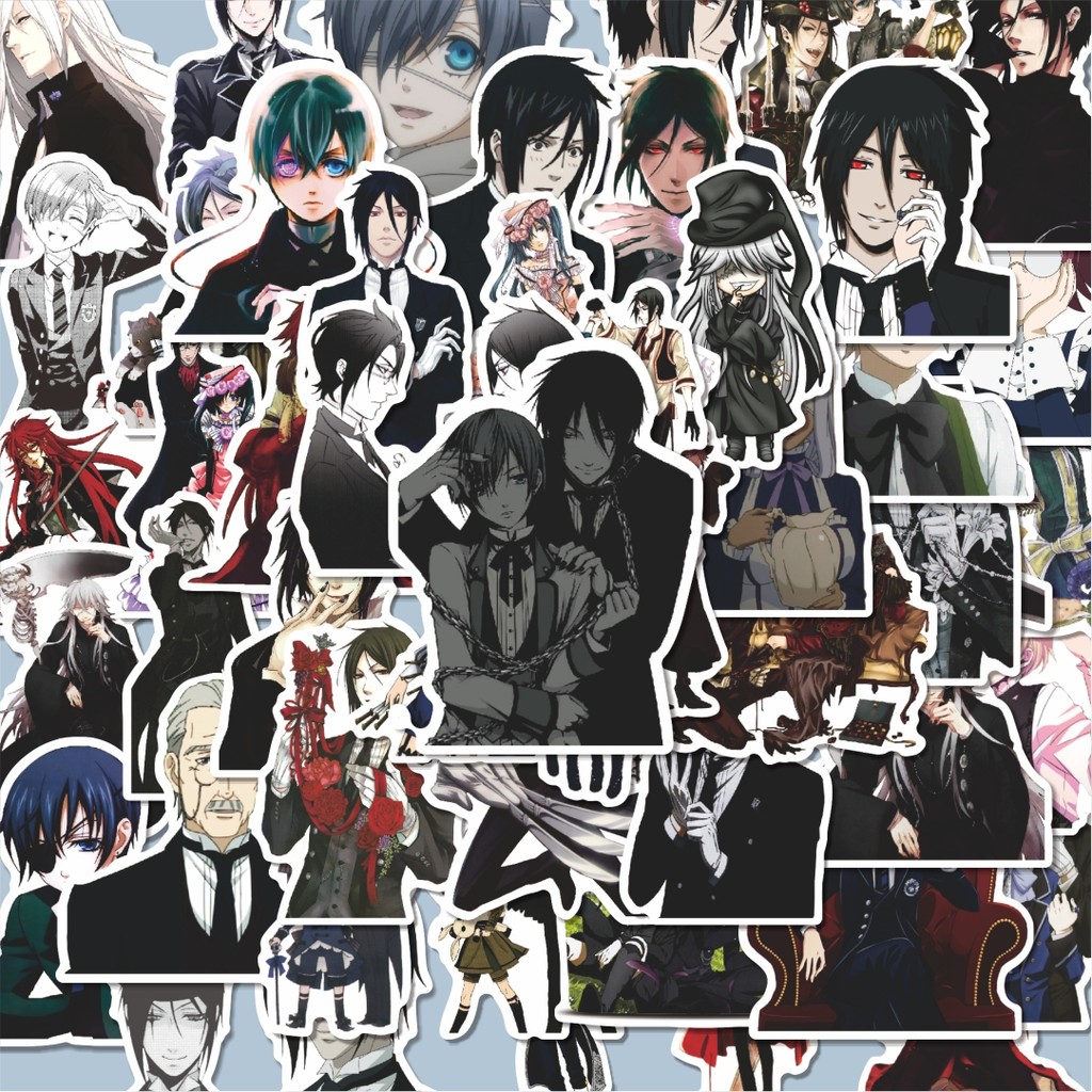 

100PCS Lucu Stiker Anime Black Butler Char Mix 2 Stiker Aesthetic Stiker Anti Air Stikers Berperekat Waterproof sticker decal buat Motor Helm Buku Journal Koper Casing HP Laptop Botol Minum Hadiah anak