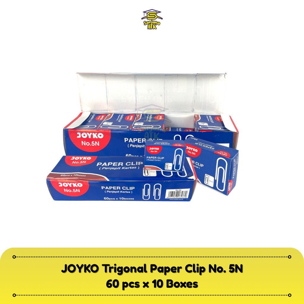 

(10 Pcs) JOYKO Paper Clip Klip Penjepit Klip Kertas No. 5N