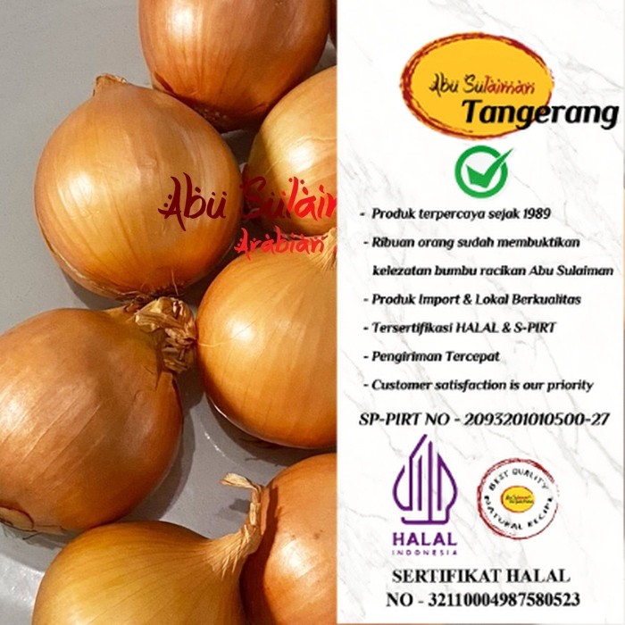 

Bawang Bombay Per Buah / Bawang Bombai perbuah / Onion Kualitas Super / Abu Sulaiman Tangerang