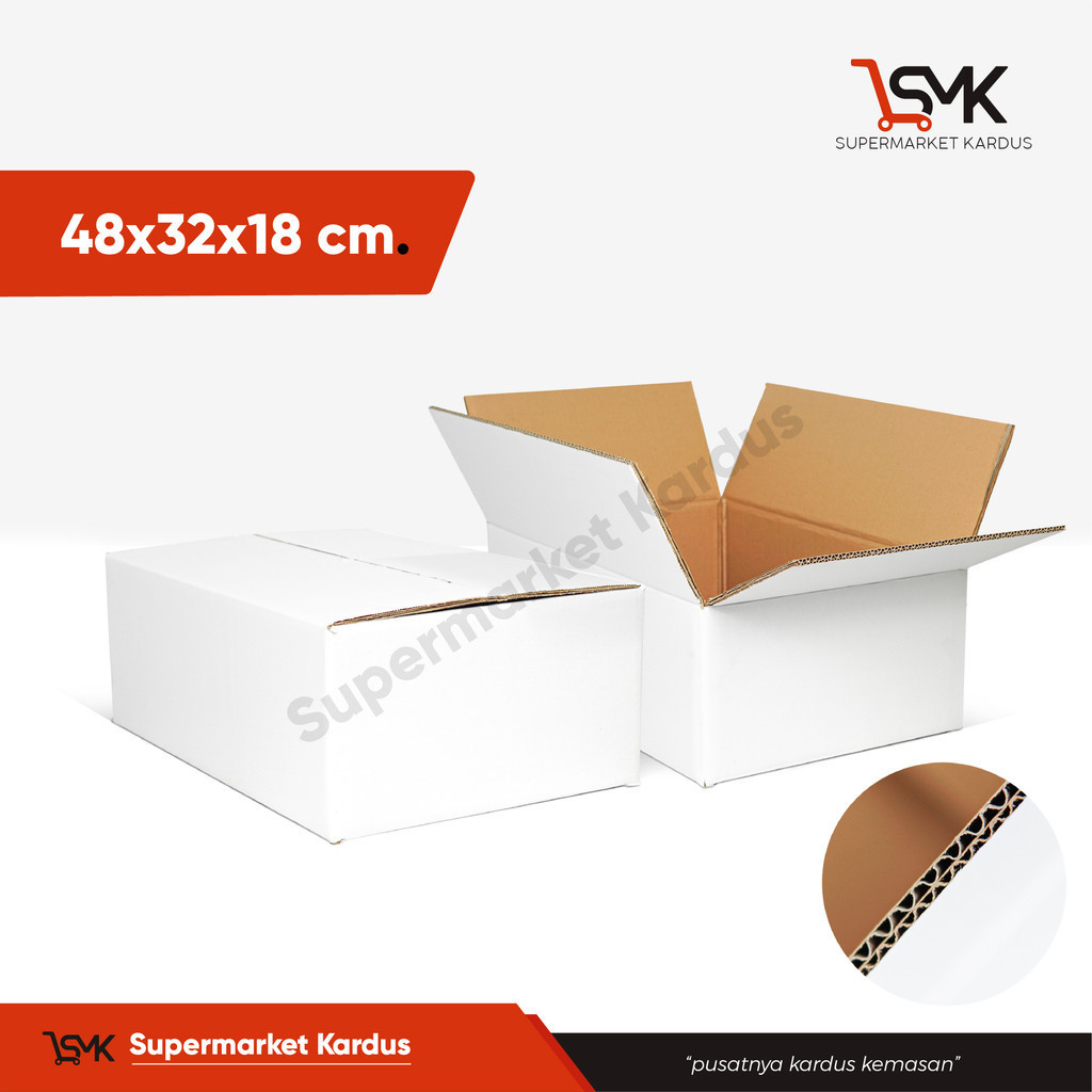 

Box Double Wall 48x32x18 cm. ( Sweeden ) BoxNormal/Amdk/Kotak/Packing/Kardus/A1/tinggi18