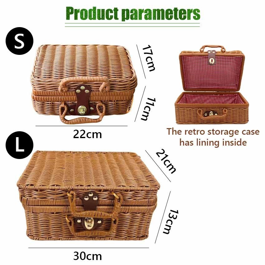 Storage Box Rotan / Box Penyimpanan Rotan Serbaguna / Kotak Penyimpanan Rotan ​/ Kotak Hampers Rotan