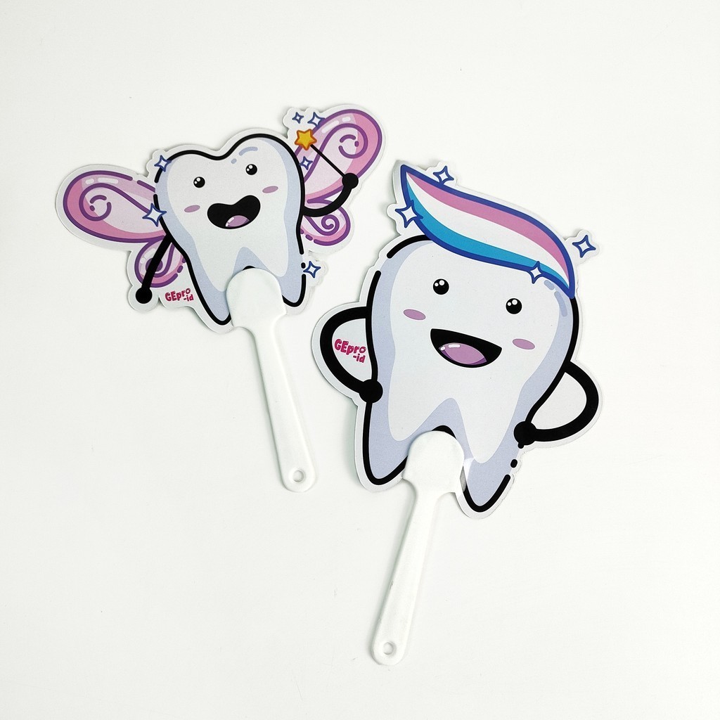 [CUSTOM]Hand fan souvenir gigi / kipas tangan gigi custom