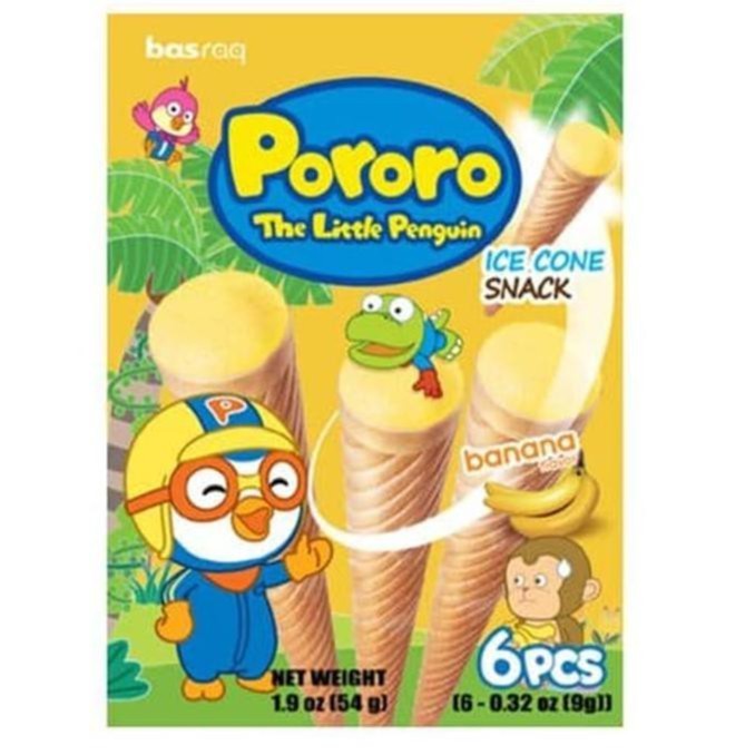 

Pororo Ice Cone Banana / Wafer Cone Krim Rasa Pisang 54 GR