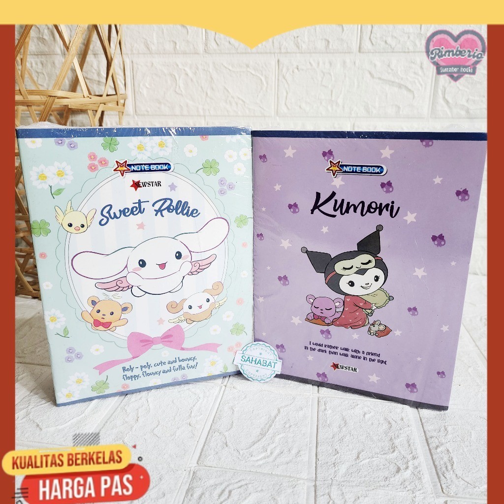 

BUKU TULIS NEWSTAR 58 LEMBAR KARAKTER LUCU KUROMI CINNAMOROL ISI 10