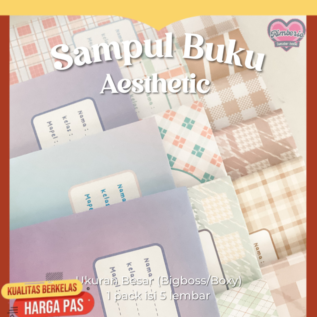 

Sampul Buku Pastel Aesthetic (Isi 5) FREE SAMPUL PLASTIK - Sampul Buku Ukuran Bigboss Boxy