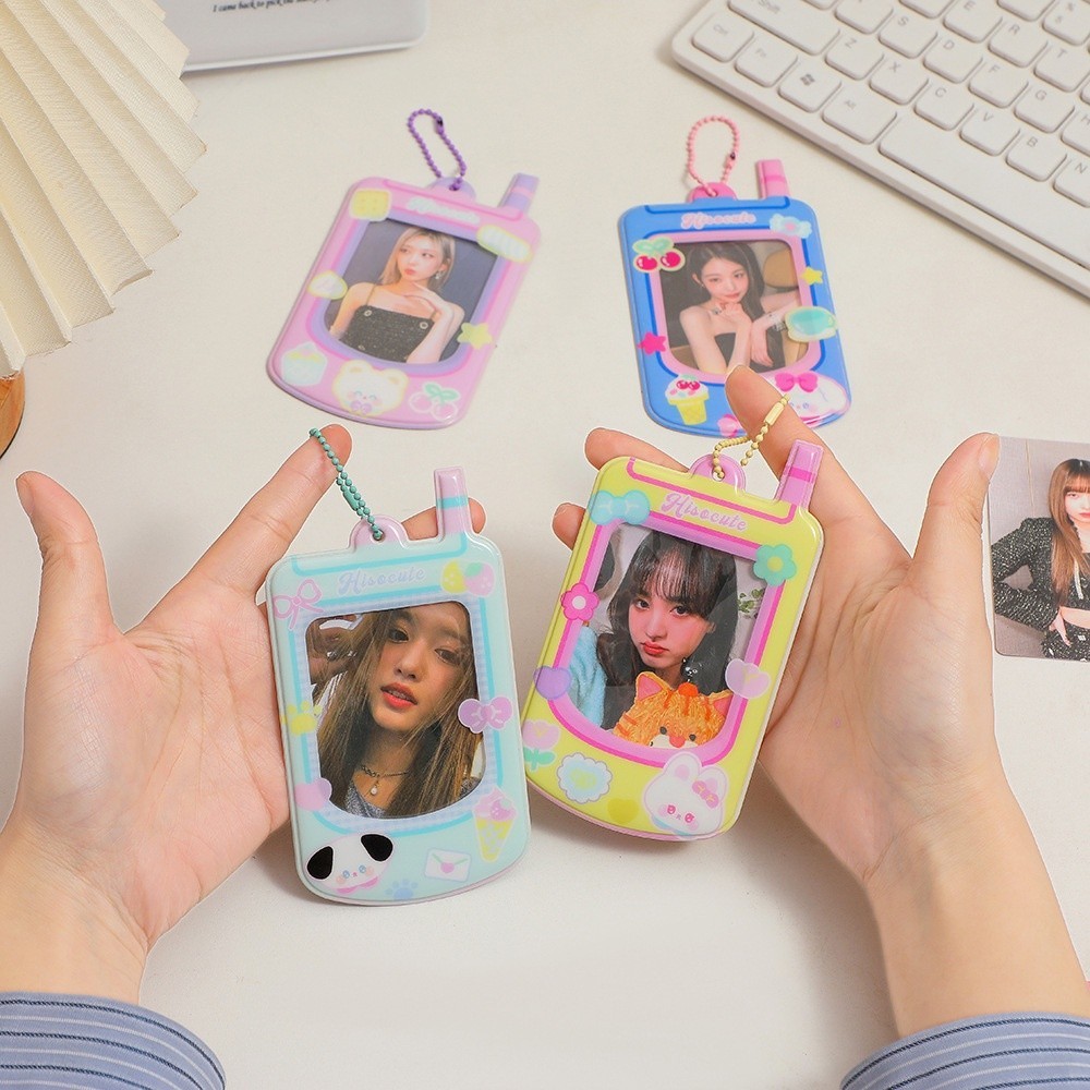 

[GAMGAM] Mobile Phone series Card Holder PC Photocard Holder Cute KPOP Tempat Kartu ID Name Tag