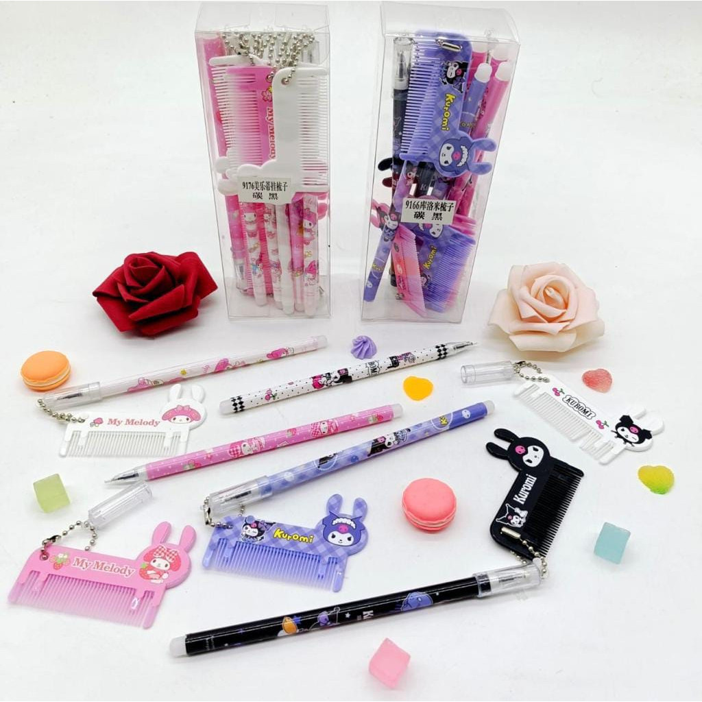 

(1 PACK / 12 PCS) BOLPEN GANTUNG / PULPEN GANTUNGAN SANRIO / PEN GEL GANTUNG KUROMI LUCU
