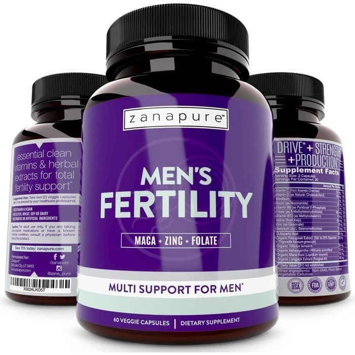 Men Fertility Support Zanapure Testosterone & Sperm Booster 60 capsul
