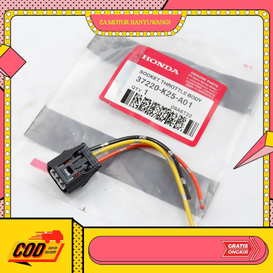 Kabel Socket Throttle Body TPS K25 Beat FI,  Vario 125 / 150 FI , Scoopy FI & Revo Onderdil motor