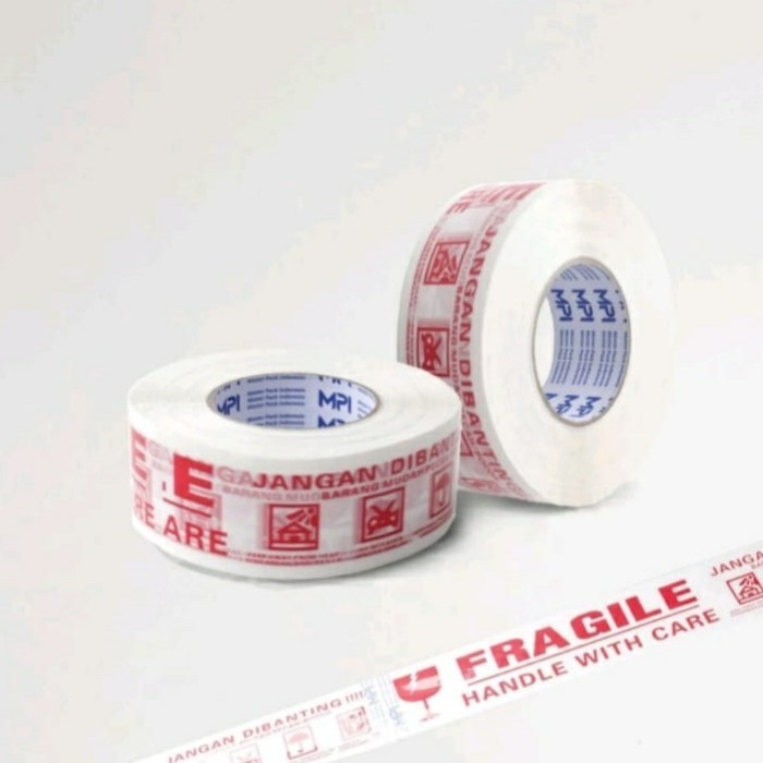 

Lakban Fragile Putih 48 MM x 300 Yard Fragile White 48MM x 300Yard ANDALAN VESPA