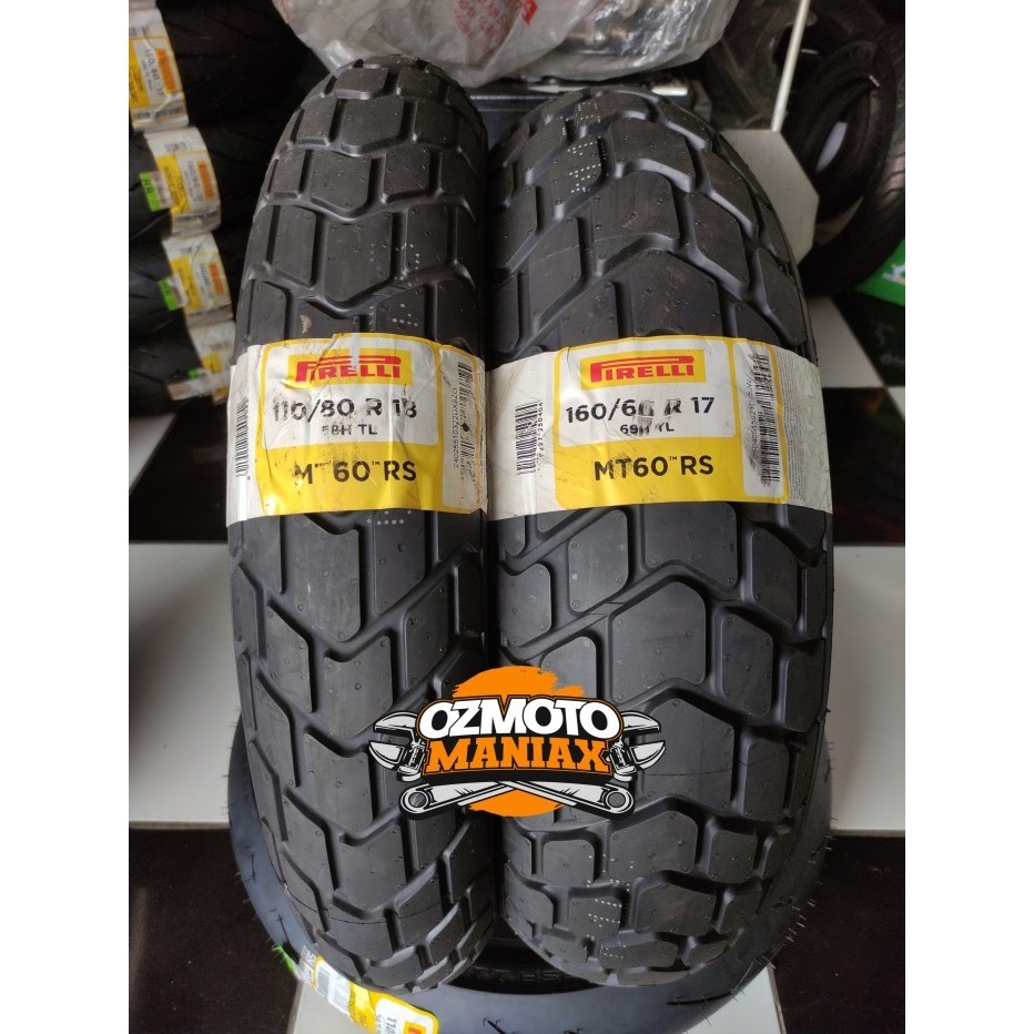 Paket Ban Pirelli MT60 RS 110/80-18 & 160/60-17 ( Import Dual Purpose)