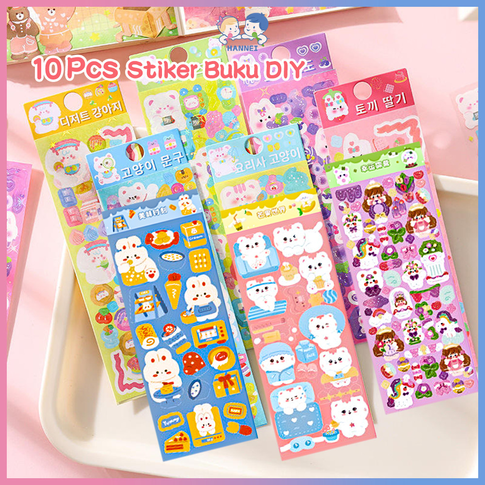 

Hannei Stiker Anak 10 pcs Diy Diary Sticker Buku Jurnal Stiker