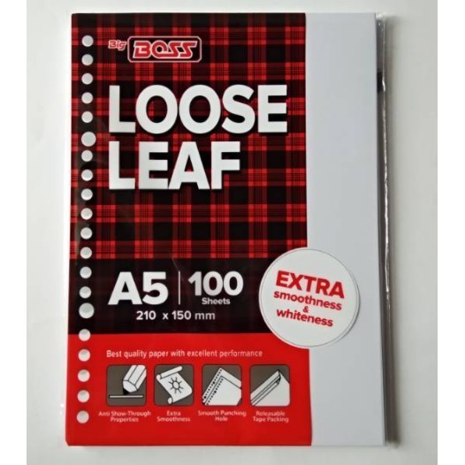 

Loose Leaf polos (tidak bergaris) A5 isi 100 lembar