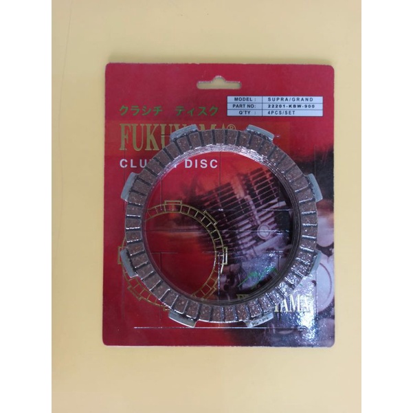 Kain klos Kampas Plat Kopling Honda Supra/Grand (4 pcs) Merk Fukuyama (22201-KBW-900)