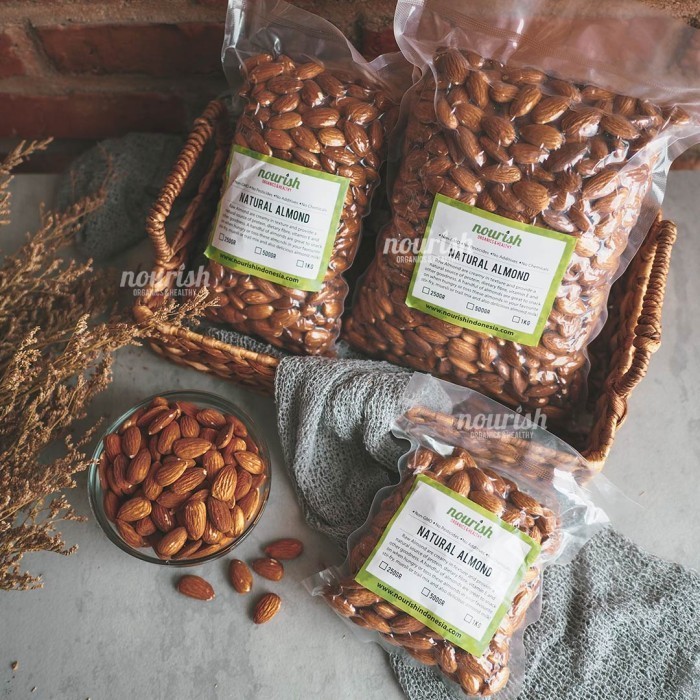 

AD Almond Mentah Kupas Utuh dengan Kulit Ari 500gr (Raw Whole Almond)