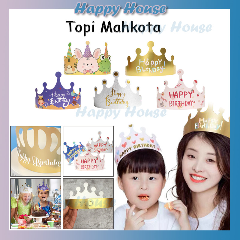 Topi Mahkota Lipat Topi Ultah Topi Pesta Topi Kertas Mahkota Topi