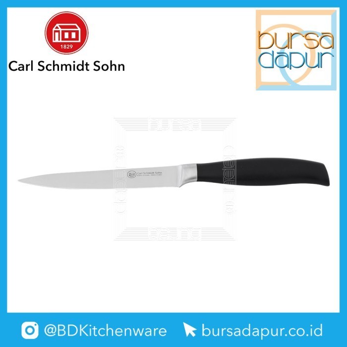 Carl Schmidt Sohn Velden Knife Utility 13 cm / Pisau Dapur Gagang Hitam