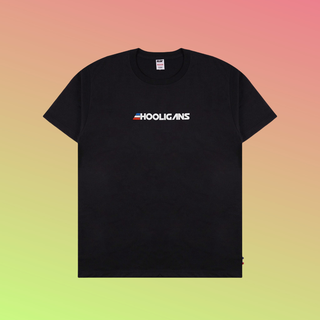 【COD】 Hooligans T-Shirt Ordinar Black