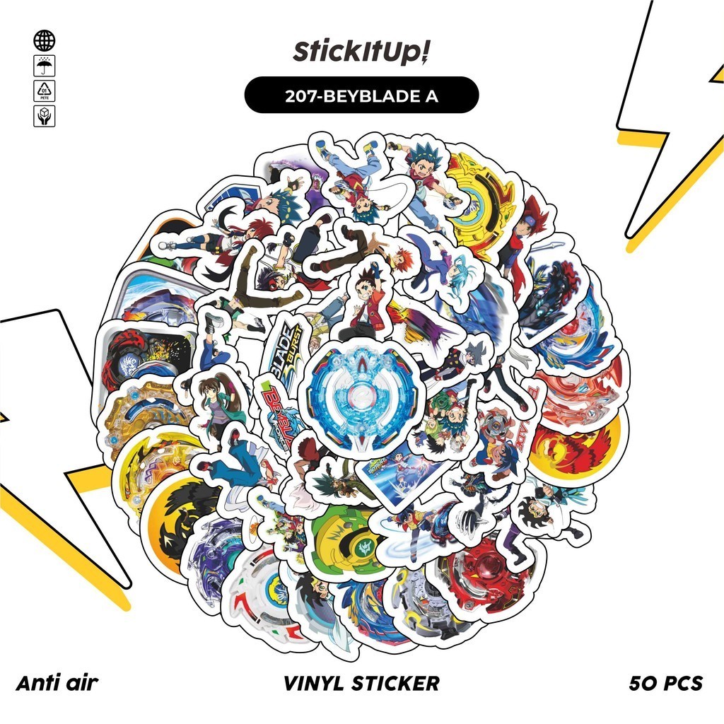 

COD✨ 100 Pcs Stiker Graffiti Motif Kartun Beyblade Lucu Anti Air Untuk Dekorasi Notebook Sepeda Skateboard Handphone DIY
