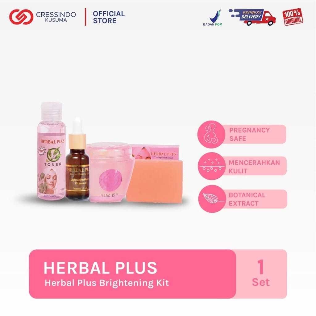 ❤ MEMEY ❤ HERBAL PLUS Lightening Cream ✔️BPOM Toner Serum Foam