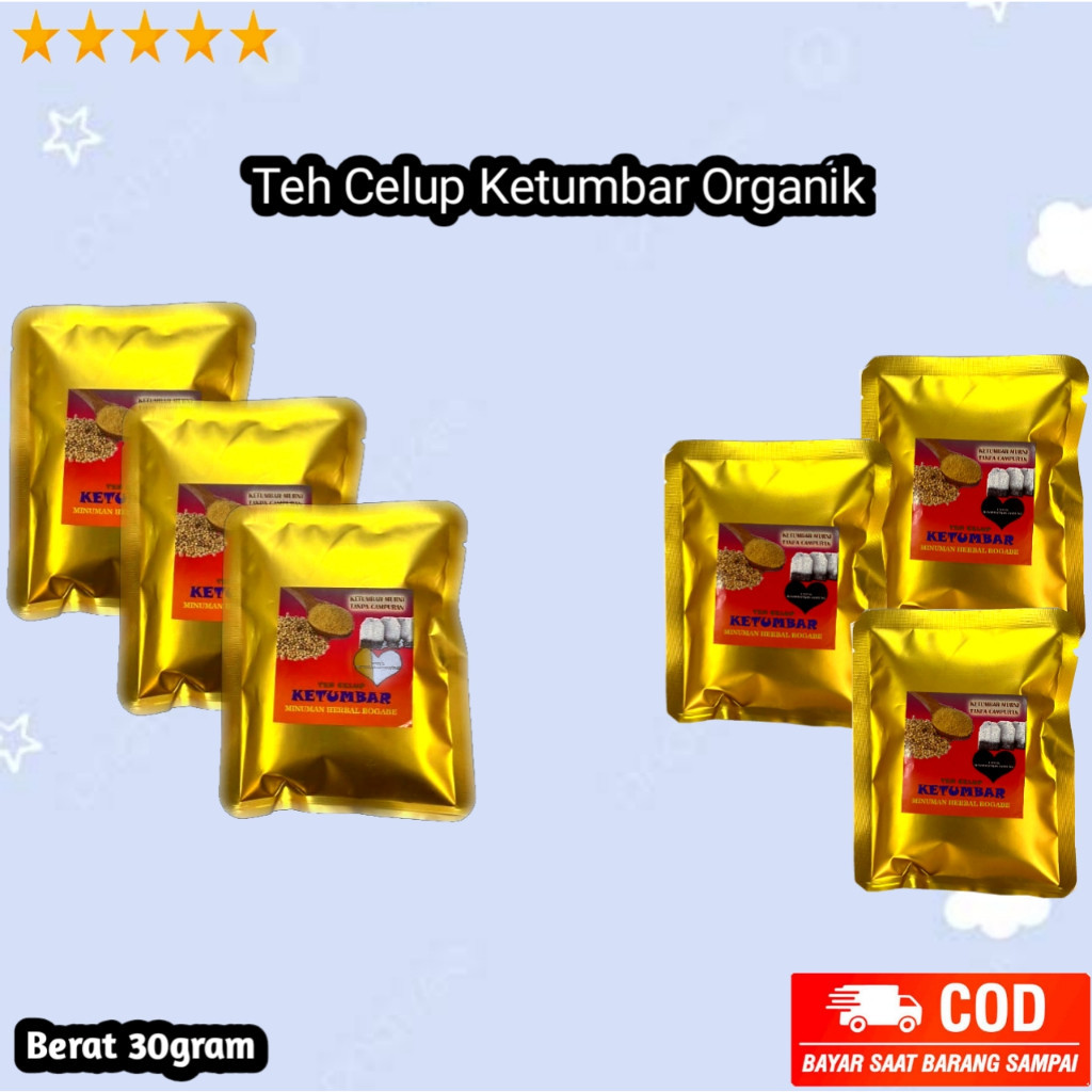 

Teh Celup Ketumbar Organik 100% Asli Tanpa Campuran 1 Bungkus isi 5 / rogabefashion1