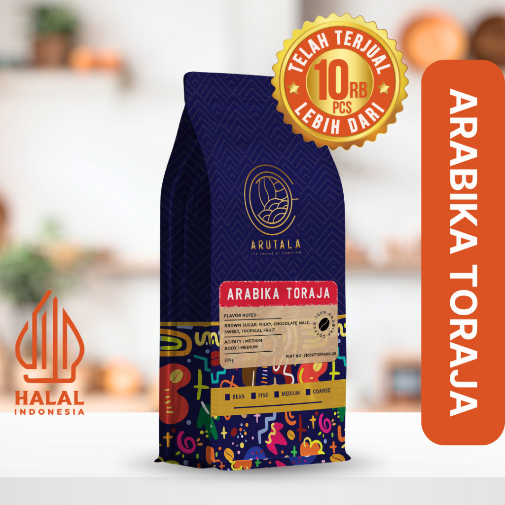 

ARUTALA Kopi Arabika Toraja Sapan 500 gram- FINE (Giling Kasar)