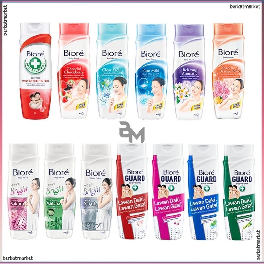 Biore Body Foam Wash Sabun Mandi Cair Cair. Botol Guard 100ml 250ml 400ml 450ml 500ml 550ml 800ml 82