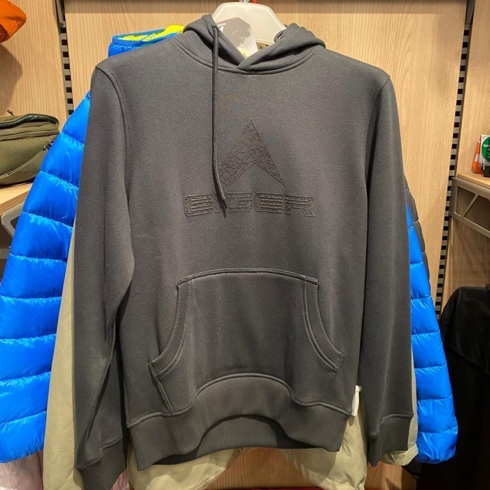 EIGER 1989 JAKET PRIA SWEATSHIRT HOODIE TRAILKEEPER HOODIE - BLACK