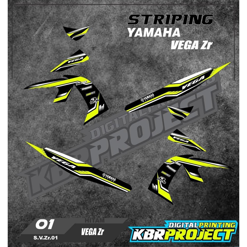 STICKER STRIPING LIS VARIASI VEGA ZR  - STRIPING VARIASI VEGA ZR MOTIF RACING