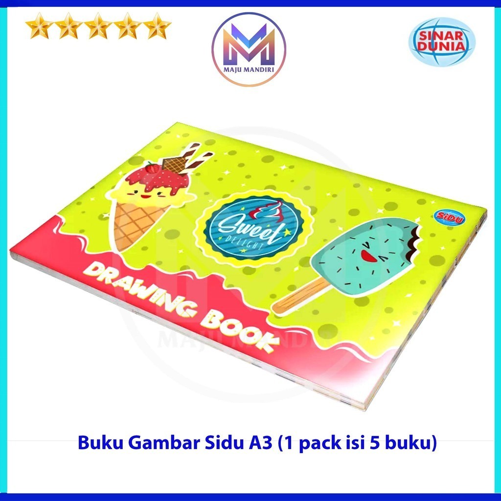 

Buku Gambar Sidu A3 / Drawing Book Per Pack Isi 5 Buku