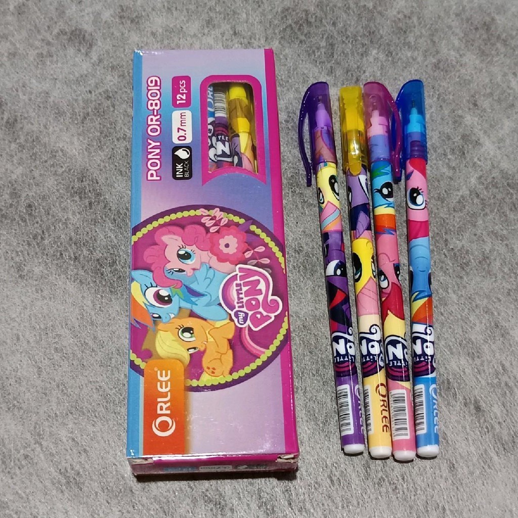 

Pulpen Karakter Pony Orlee Pulpen Lucu Warna Hitam 12 Pcs - Stationery