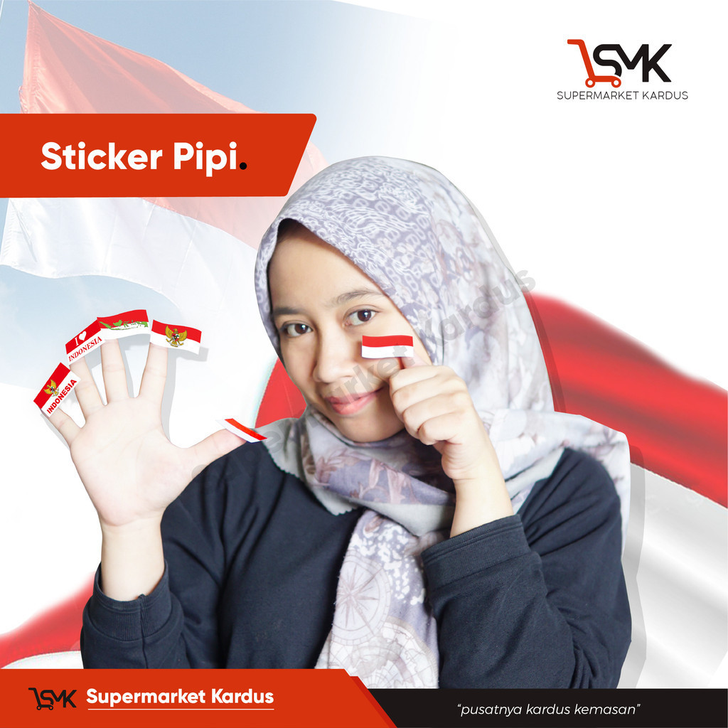 

Stiker/Sticker Bendera Indonesia cuttingsticker / customsticker / stciker label / 17RI