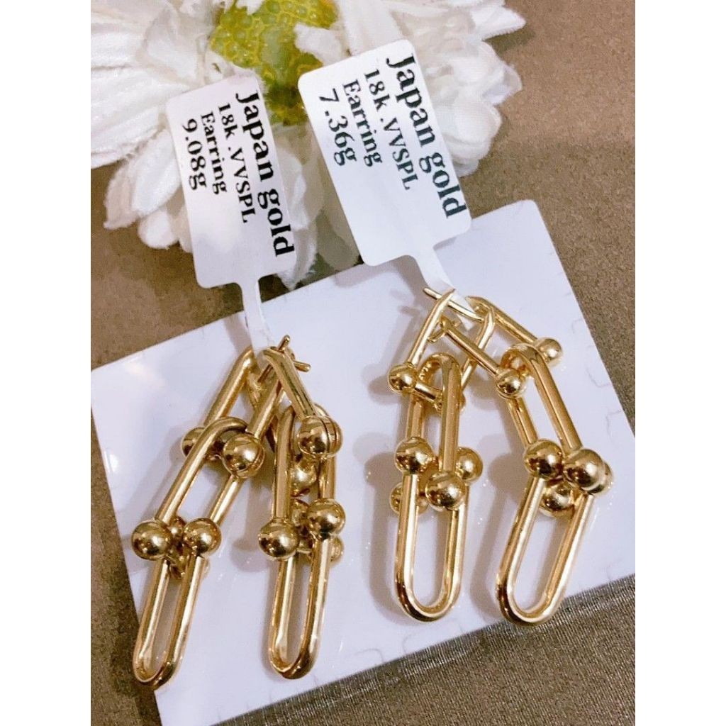 COD18K SAUDI GOLD PAWNABLE HW Earring 18k Jap Gold/10.43