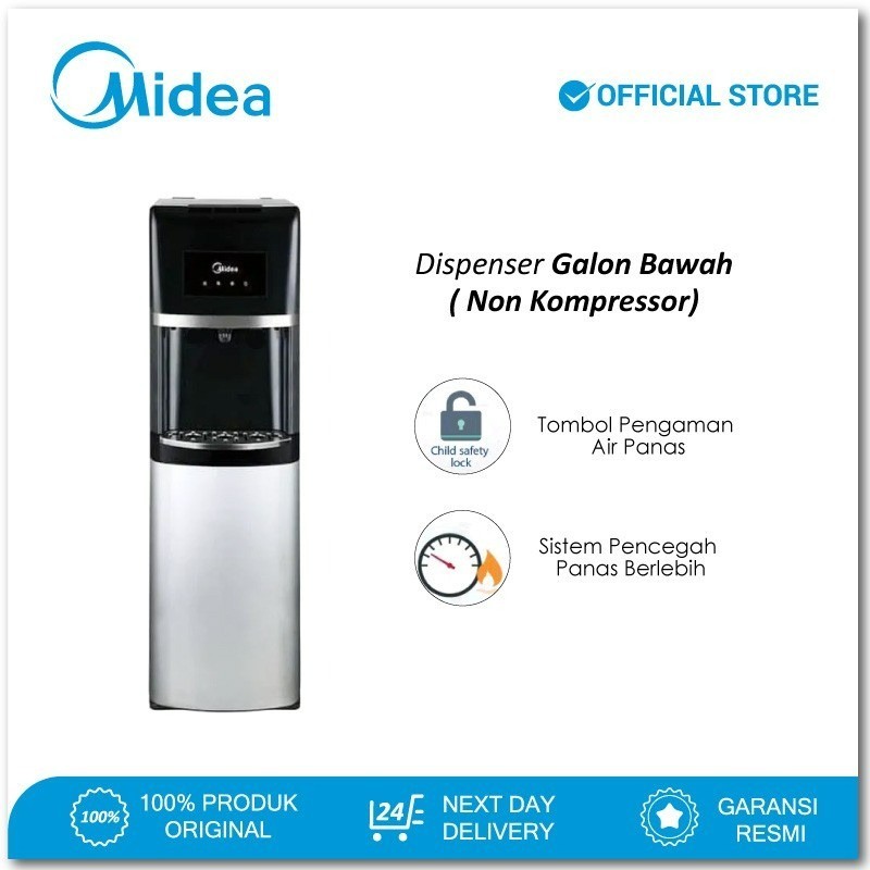 DISPENSER MIDEA YD1135AS DISPENSER GALON BAWAH YD 1135AS STAINLESS