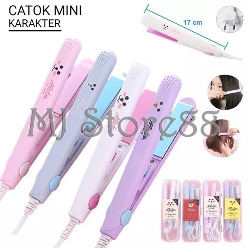 Catok Rambut Mini Make Time Karakter Pelurus Rambut Catokan Rambut Portable Serba Guna 20w 180C - MJ