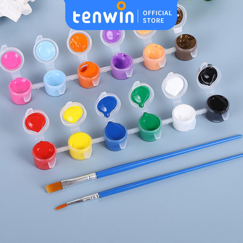 

Cat akrilik Set 6 Warna 12 WarnaCat Akrilik Kanvas Lukis Canvas Paint Acrylic Color 3 ml-tenwin offical