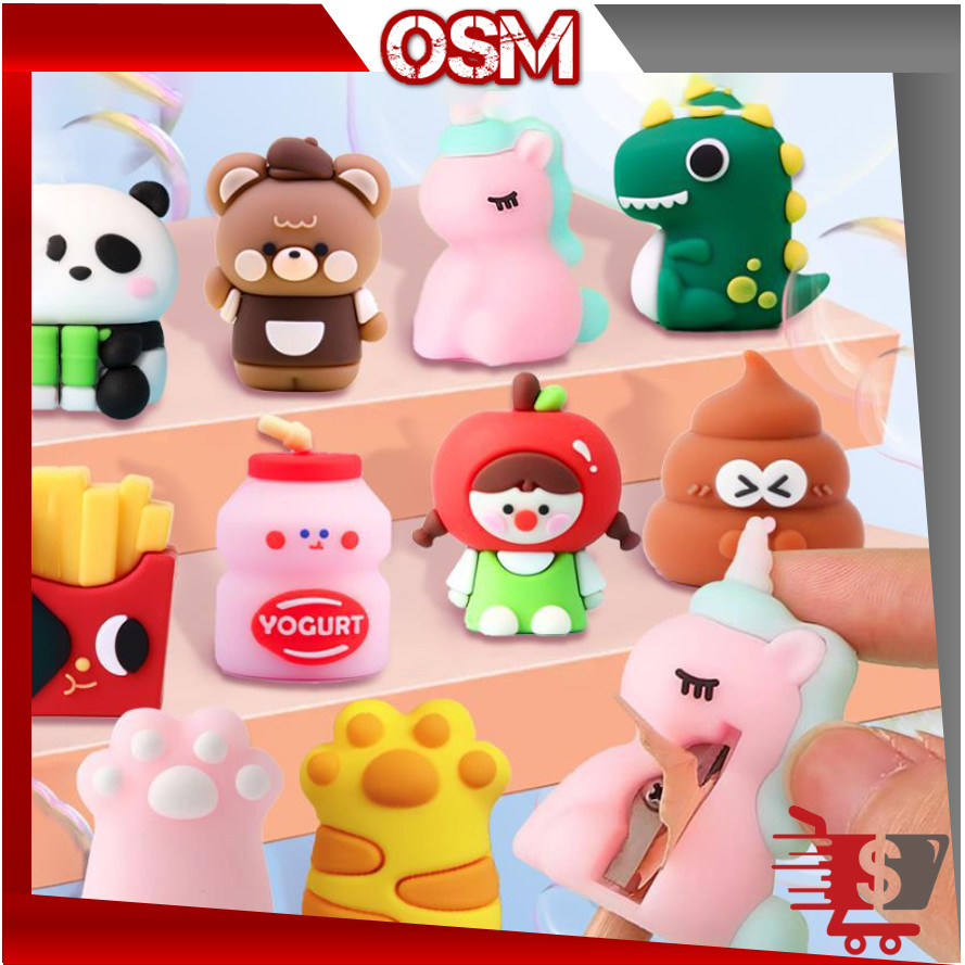 

OSM - S6313 Rautan Pensil Karakter Lucu / Peraut Pensil Untuk Anak Sekolah / Peraut dengan Motif Lucu