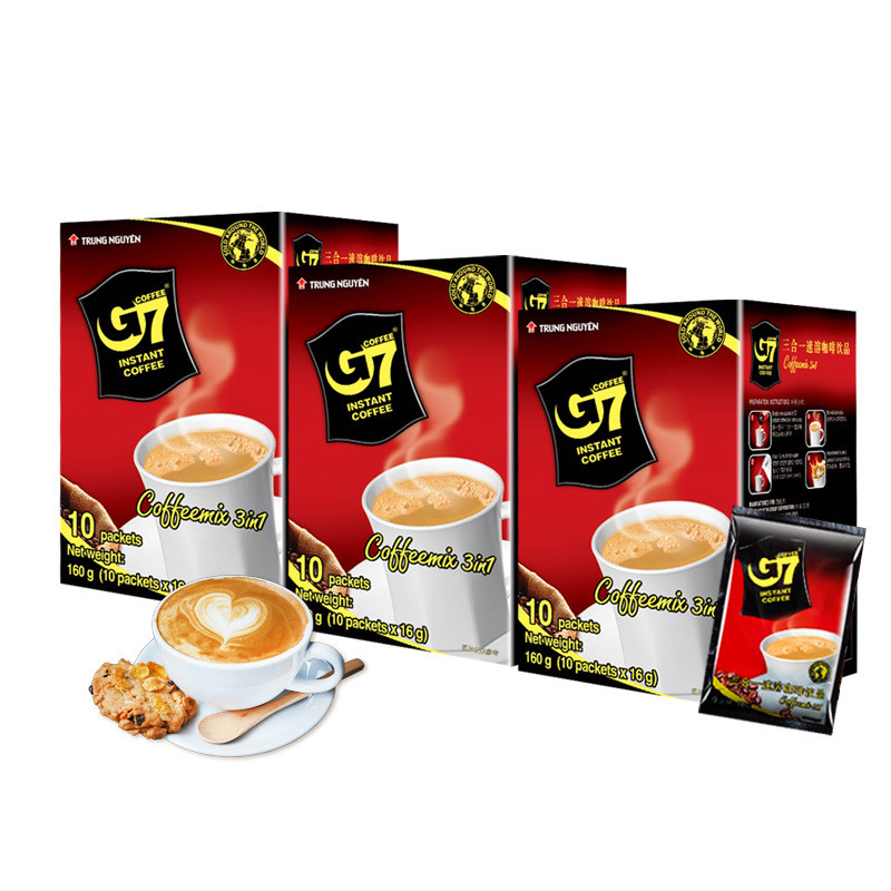 

RB kopi G7 3in 1 , Strong X2 , black, esspreso Trung nguyen G7 trung nguyen kopi Vietnam