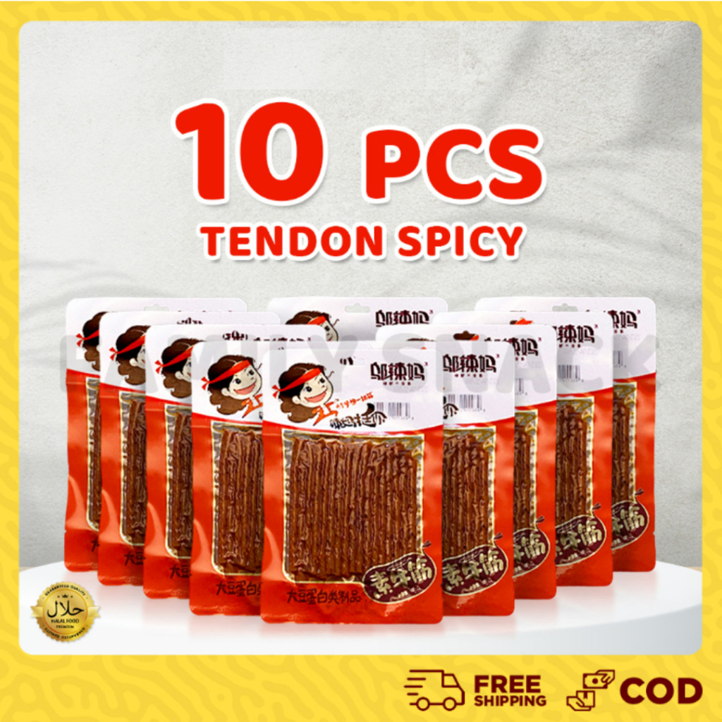 

Latiao Snack[BPOM] - [10 pcs][HALAL] Wulama Gluten Latiao Snack a Vegetarian Food Snack Kembang Tahu