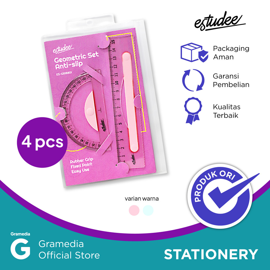 

Estudee Geometric Set Anti-Slip Pink Es-Gr18801