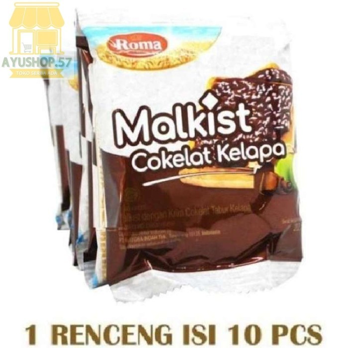 

Biskuit Roma Malkist Coklat Kelapa [22gr/10pcs/Renceng] - AYUSHOP57