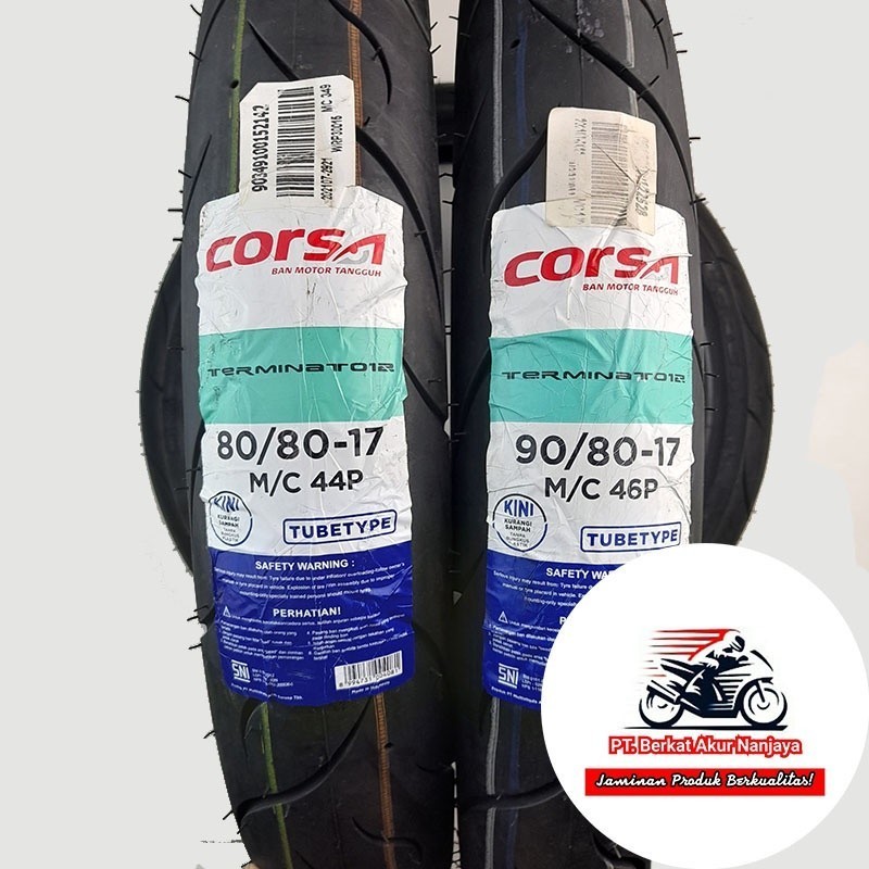 COD Paket Corsa Terminator 80/80 & 90/80-17 ban tubetype (non tubeless) motor Bebek MOTOR