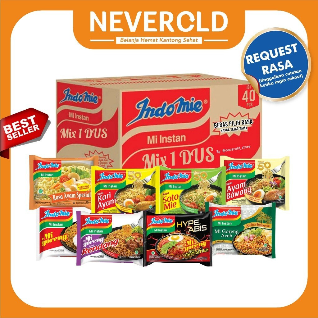 

BEST PROMO !!! INDOMIE 1 DUS ISI 40 BISA CAMPUR / ARENA PRABOT