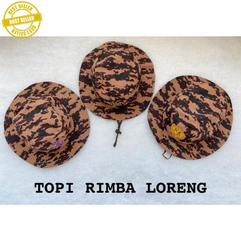 TOPI LORENG PRAMUKA  / TOPI RIMBA SCOUT PRIA WANITA